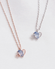 Ocean Blue Heart ネックレス necklace bling moon