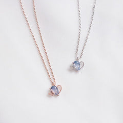 Ocean Blue Heart ネックレス necklace bling moon
