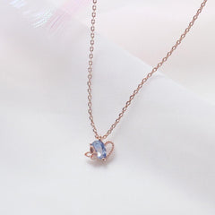 Ocean Blue Heart ネックレス necklace bling moon