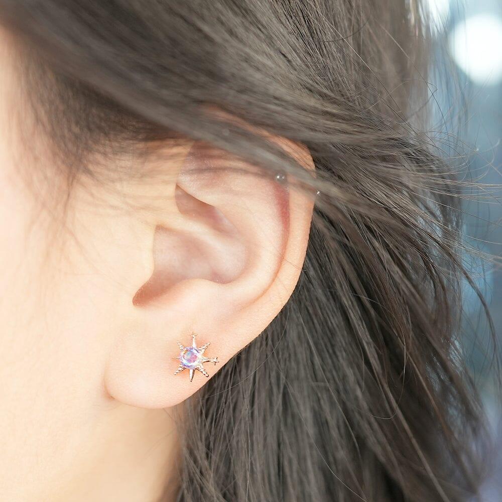 オーロラ キュービック ボディピアス 軟骨ピアス 片耳用 16G コレクション Piercing SET ME UP♡