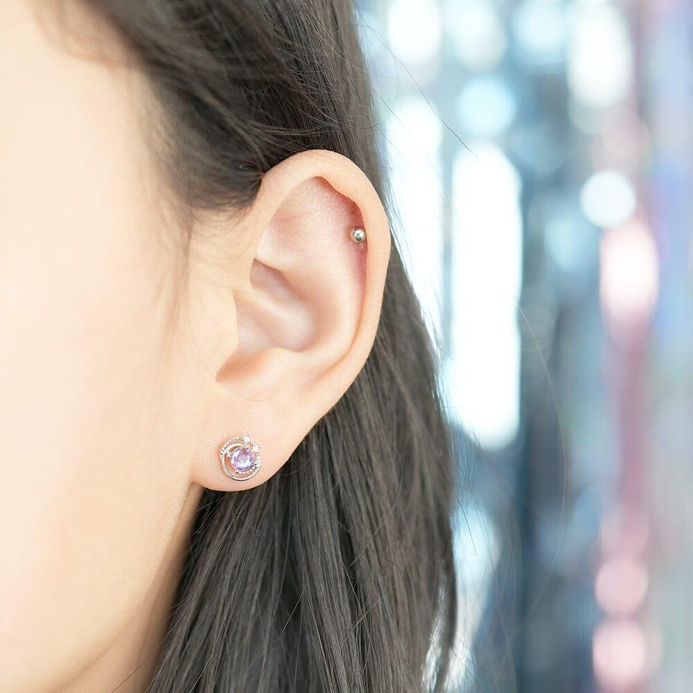 オーロラ キュービック ボディピアス 軟骨ピアス 片耳用 16G コレクション Piercing SET ME UP♡