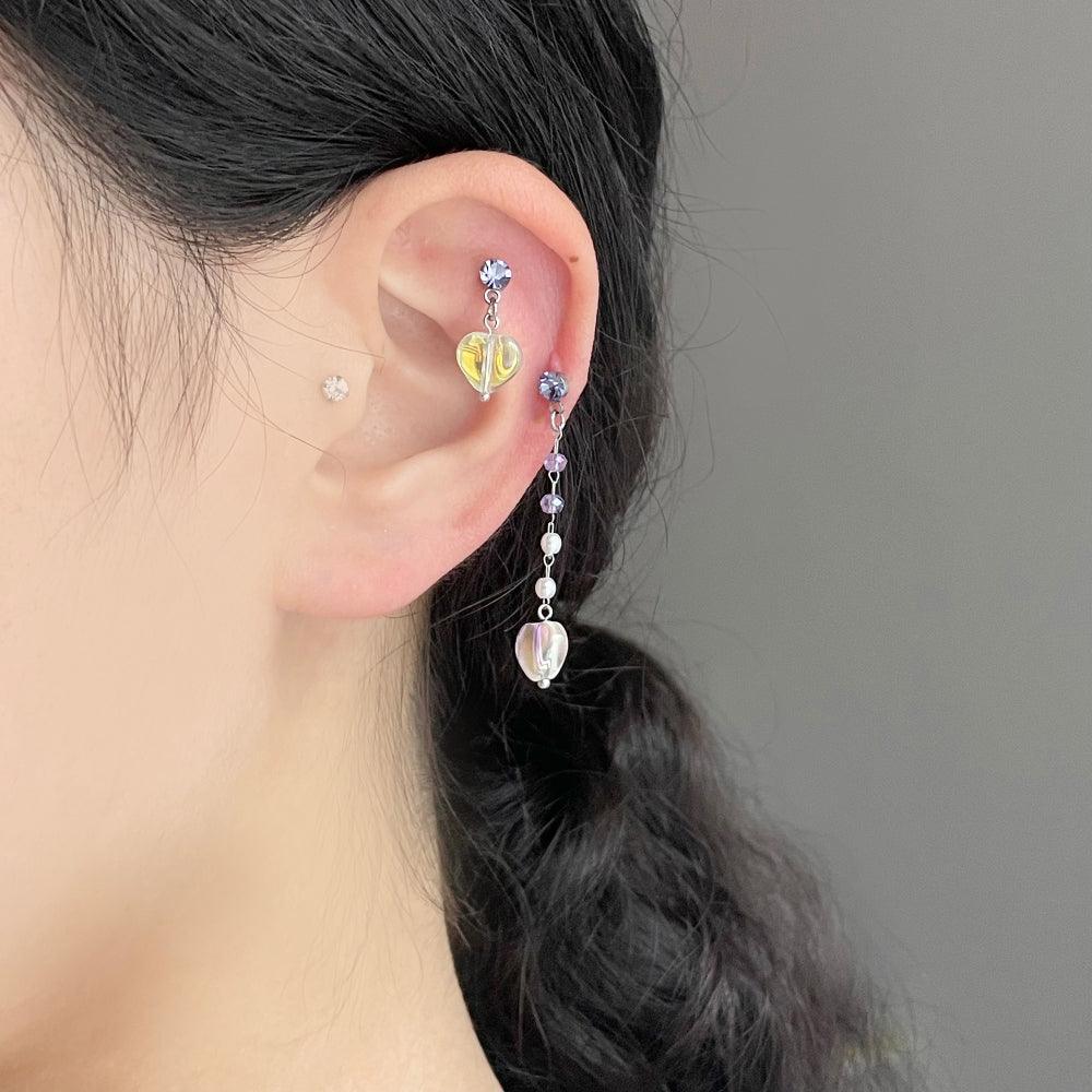 オーロラハートドロップピアッシング Piercing bling moon