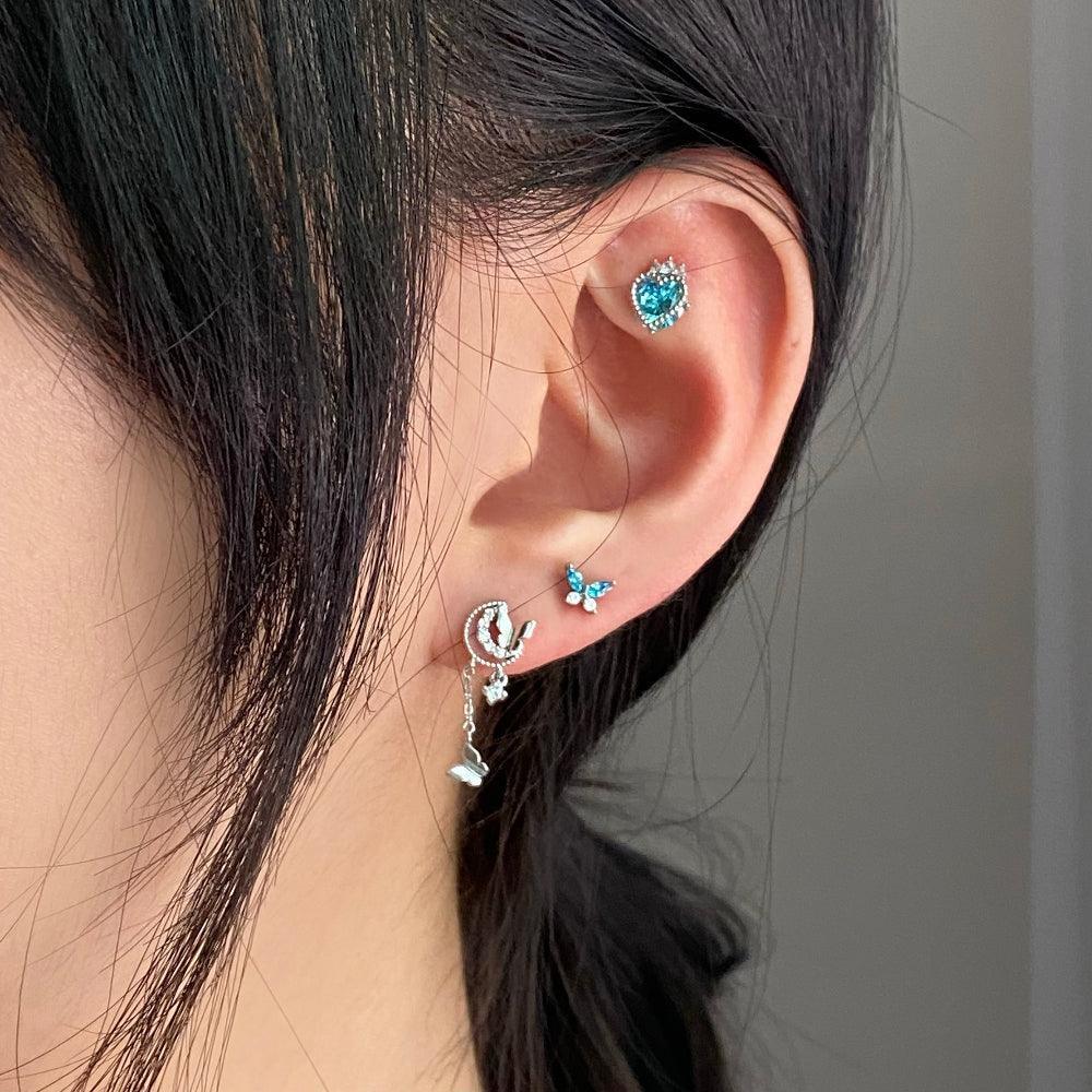 オーシャンブルーフライ(ピアス/ピアッシング) Piercing bling moon