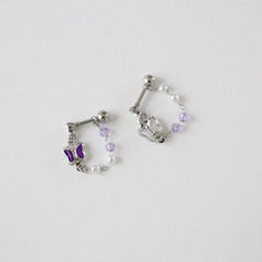 パープル 蝶々カフ(ピアス/ピアッシング) Piercing bling moon