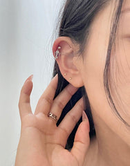 パープル 蝶々カフ(ピアス/ピアッシング) Piercing bling moon