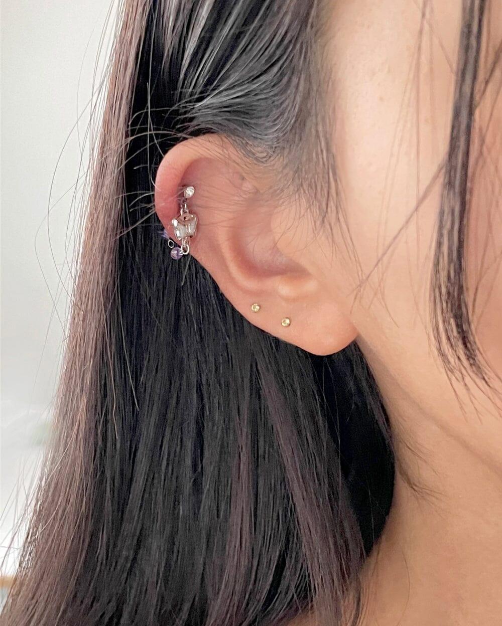 パープル 蝶々カフ(ピアス/ピアッシング) Piercing bling moon