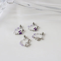 パープル 蝶々カフ(ピアス/ピアッシング) Piercing bling moon