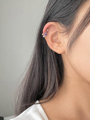 パープル 蝶々カフ(ピアス/ピアッシング) Piercing bling moon