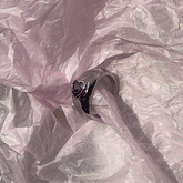 パープルハートキュービックボールドオープンリング ring oh-kim