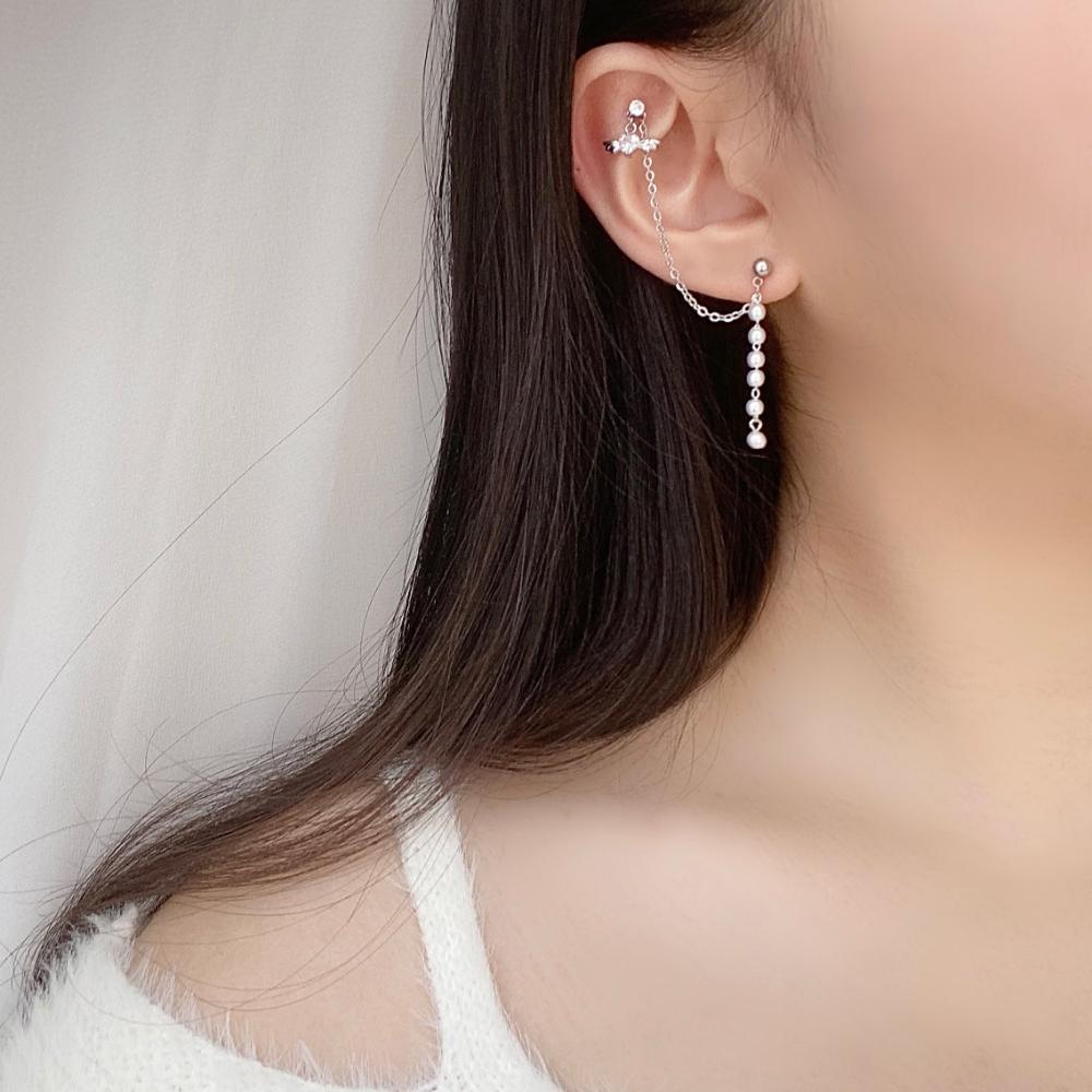 Pearl Drop Angel Two pin ピアッシング Piercing bling moon