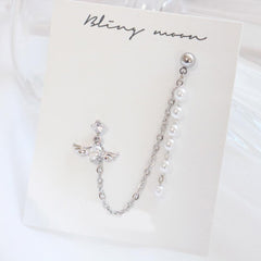 Pearl Drop Angel Two pin ピアッシング Piercing bling moon