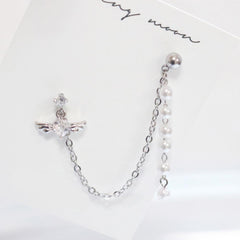 Pearl Drop Angel Two pin ピアッシング Piercing bling moon