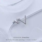 ピア Vライン ドット キュービック・ピアッシング Piercing from lizzy