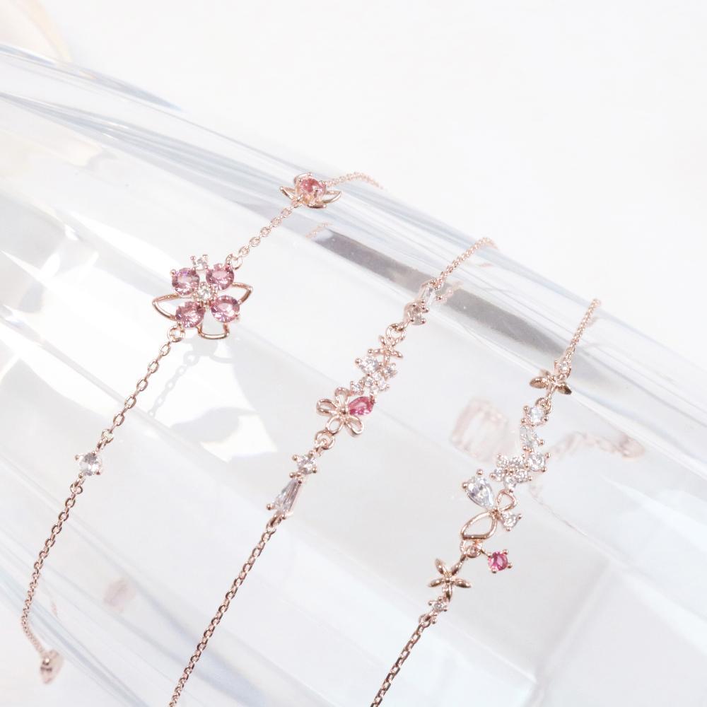 Pink Sweet Flower ブレスレット Bracelet bling moon 