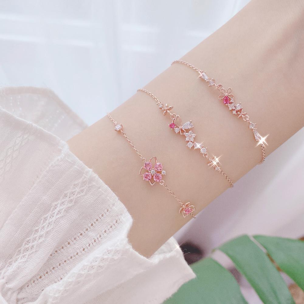 Pink Sweet Flower ブレスレット Bracelet bling moon 