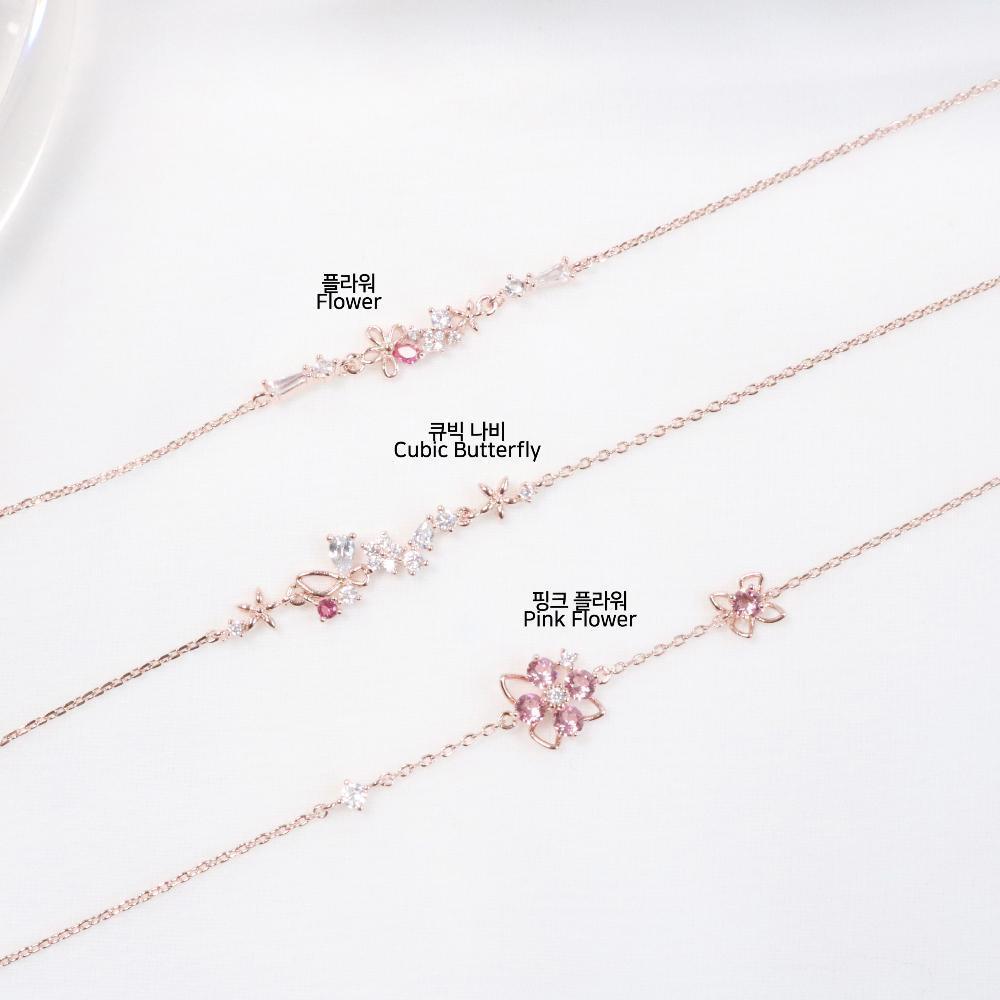 Pink Sweet Flower ブレスレット Bracelet bling moon 