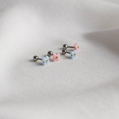 ピンク/スカイブルー 花 ピアッシング Piercing 10000won