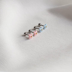 ピンク/スカイブルー 花 ピアッシング Piercing 10000won