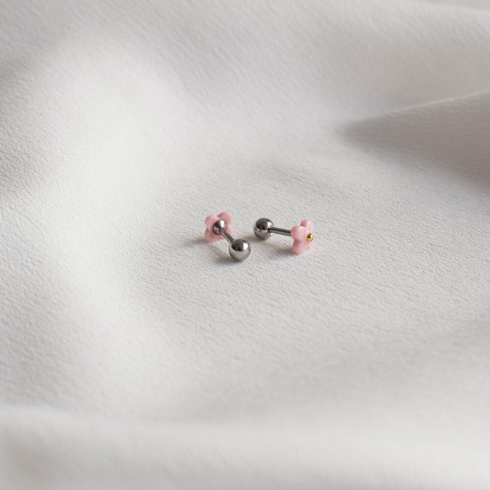 ピンク/スカイブルー 花 ピアッシング Piercing 10000won