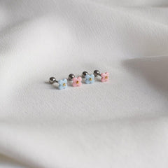 ピンク/スカイブルー 花 ピアッシング Piercing 10000won