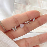 ピンクツイングピアッシング(4 set) Piercing bling moon