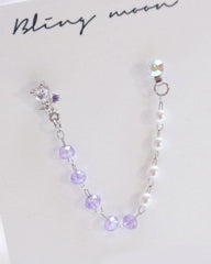 Purple Pearl Two ピアッシング Piercing bling moon