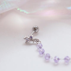 Purple Pearl Two ピアッシング Piercing bling moon