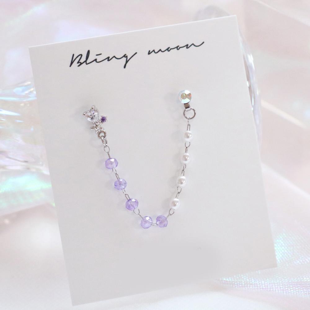 Purple Pearl Two ピアッシング Piercing bling moon