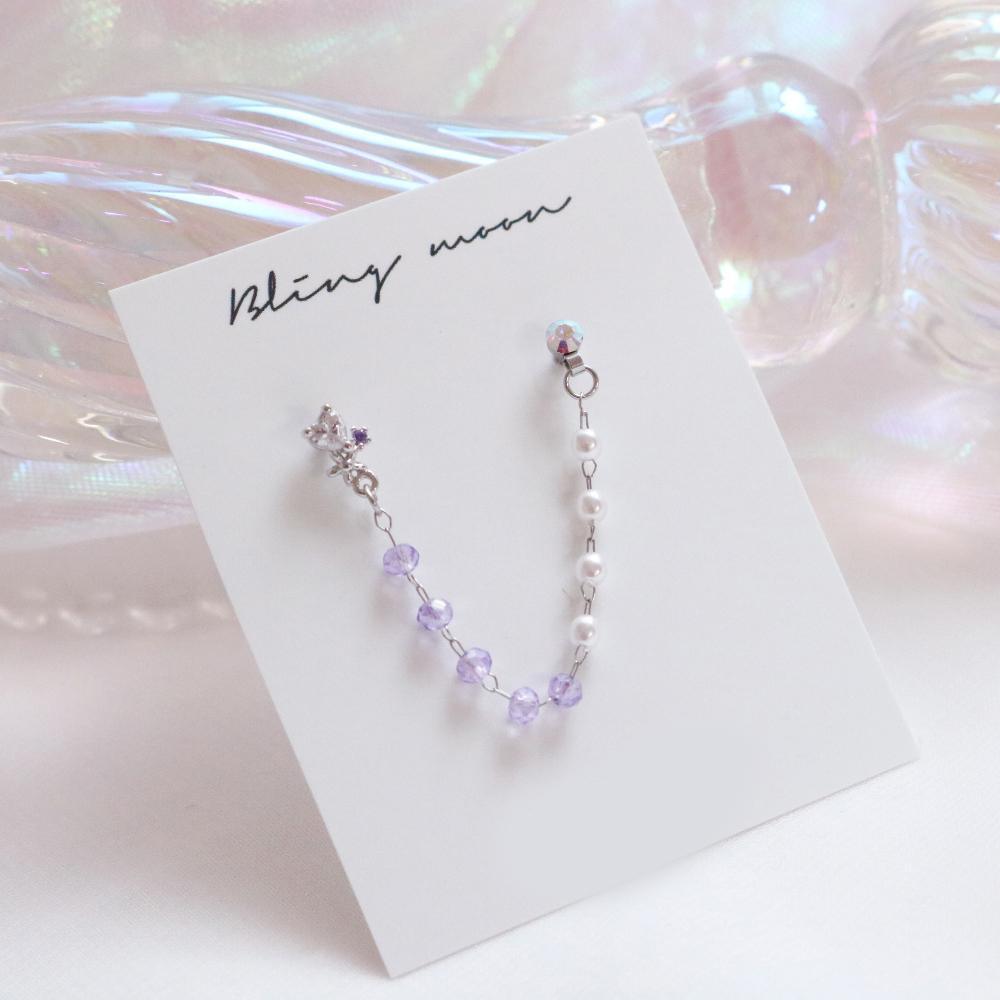 Purple Pearl Two ピアッシング Piercing bling moon