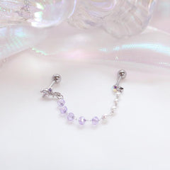 Purple Pearl Two ピアッシング Piercing bling moon