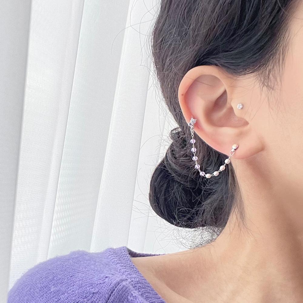 Purple Pearl Two ピアッシング Piercing bling moon