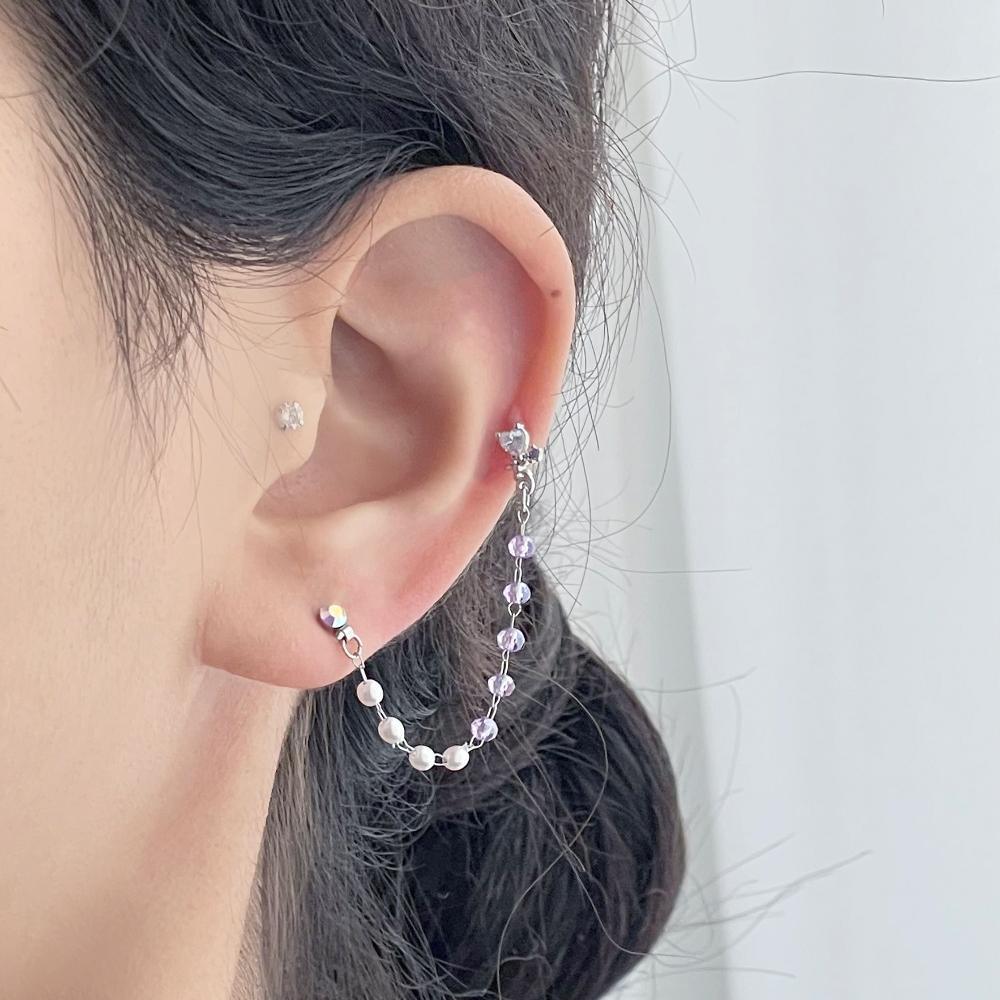 Purple Pearl Two ピアッシング Piercing bling moon