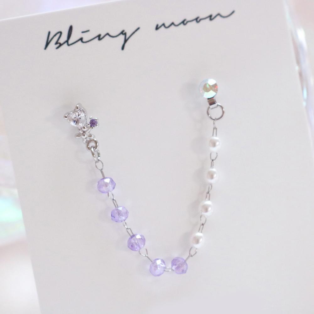 Purple Pearl Two ピアッシング Piercing bling moon