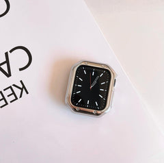 【前面ガラスなし】TPU メッキ 保護ケース (※ケース単品) apple watch バンド givgiv 02シルバー (ケース単品) 38mm/40mm/41mm用