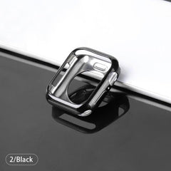 【前面ガラス無し】Apple Watch 本体保護用 ハーフカバー TPU素材(単品) apple watch バンド givgiv Black For 38MM
