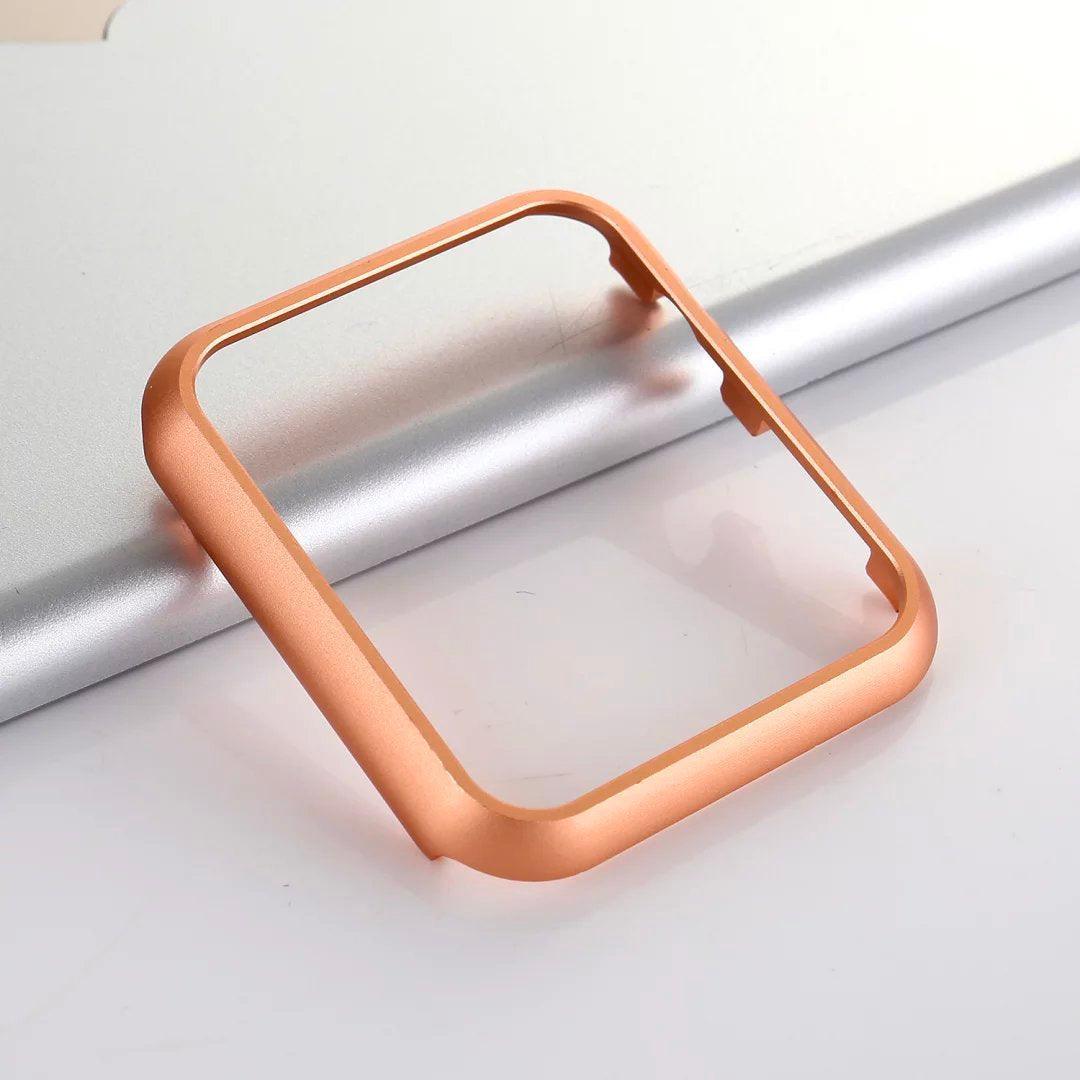 【前面ガラス無し】アルミフレーム AppleWatch 保護ケース apple watch バンド givgiv Rose gold For 38MM