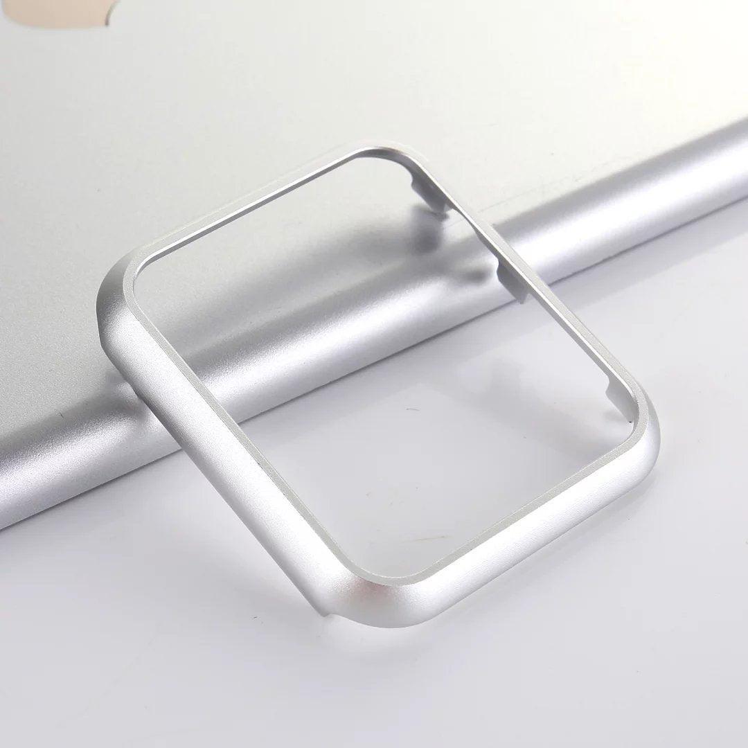 【前面ガラス無し】アルミフレーム AppleWatch 保護ケース apple watch バンド givgiv Silver⚡人気⚡ For 38MM