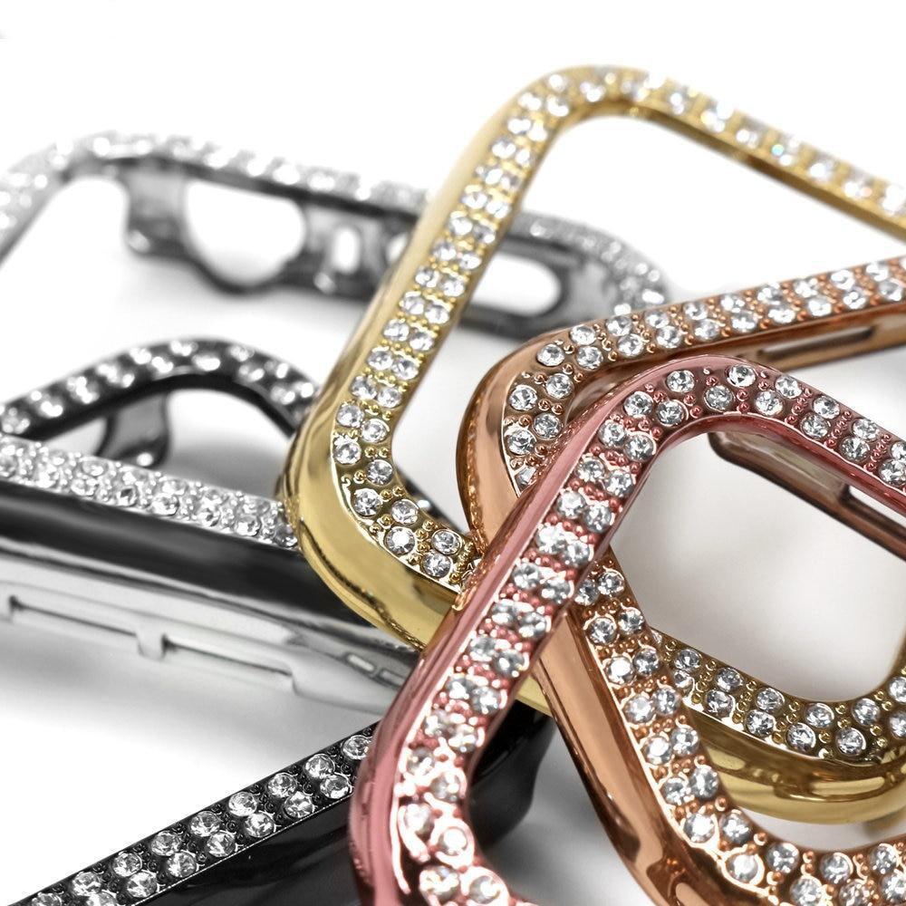 【前面ガラス無し】キュービック ダブルライン AppleWatch 保護ケース apple watch バンド givgiv