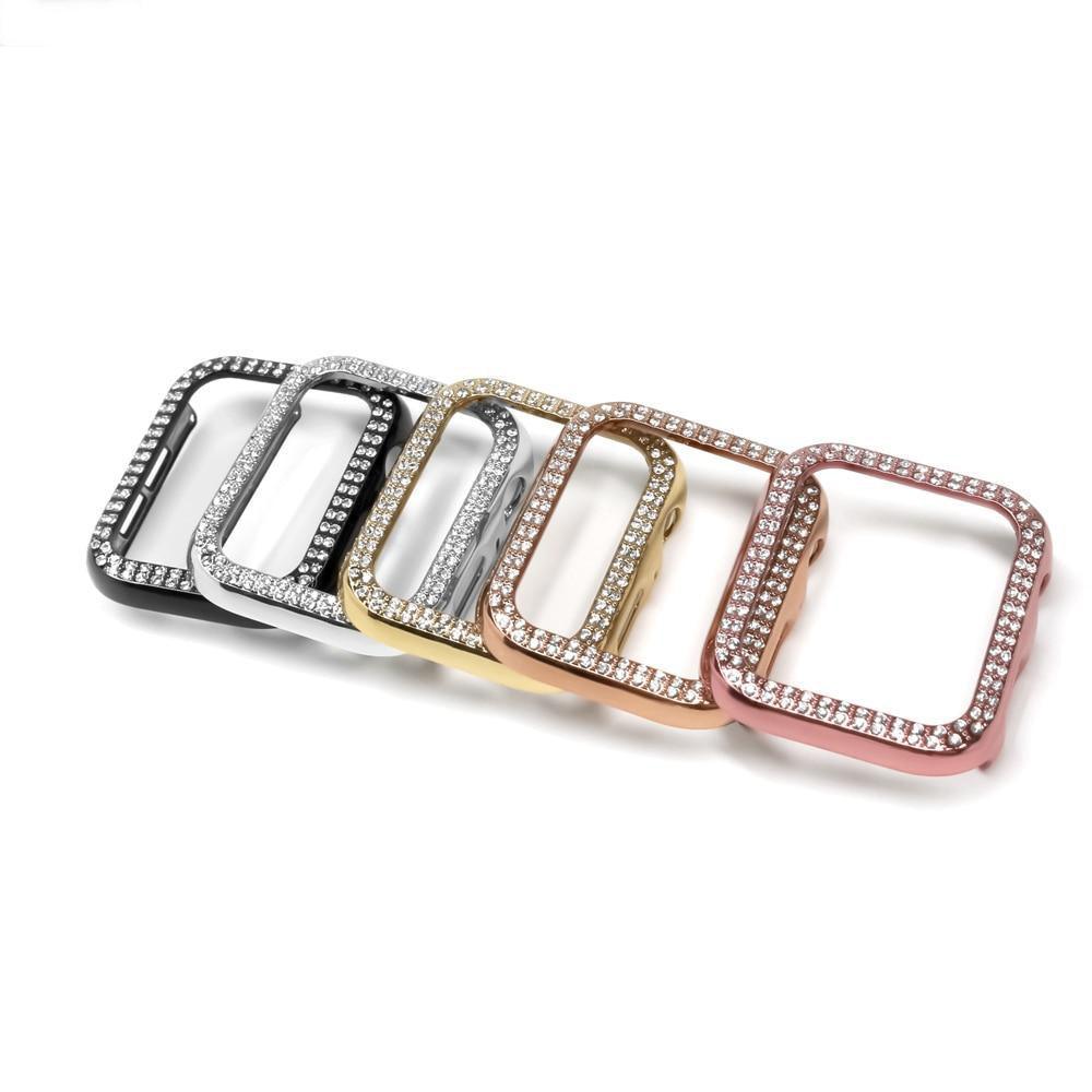 【前面ガラス無し】キュービック ダブルライン AppleWatch 保護ケース apple watch バンド givgiv