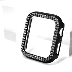 【前面ガラス無し】キュービック ダブルライン AppleWatch 保護ケース apple watch バンド givgiv Black For 38MM