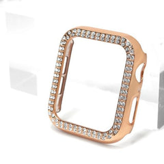 【前面ガラス無し】キュービック ダブルライン AppleWatch 保護ケース apple watch バンド givgiv Rose gold For 38MM