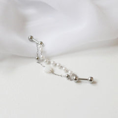 ラブ真珠ハートツーリング(ピアス/ピアッシング) Blingmoon made Piercing bling moon