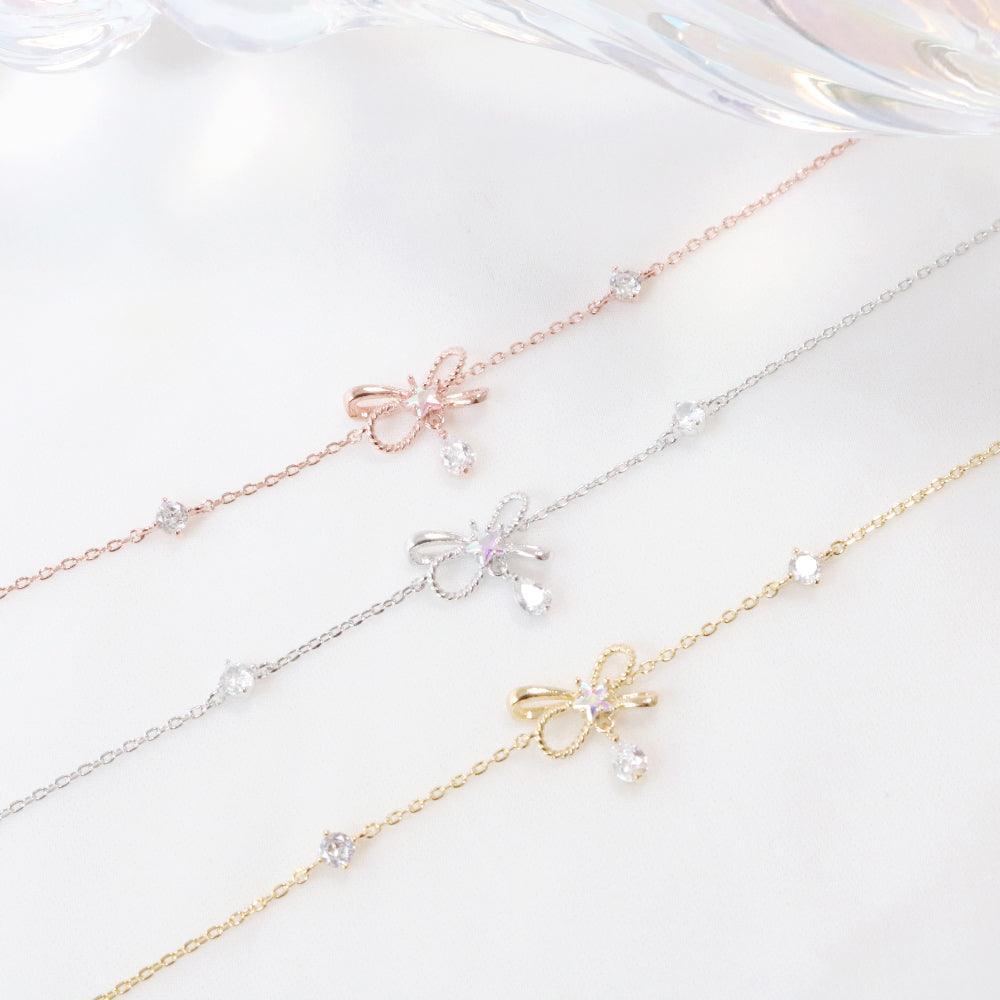 ラフリボンブレスレット Bracelet bling moon