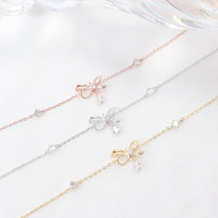 ラフリボンブレスレット Bracelet bling moon