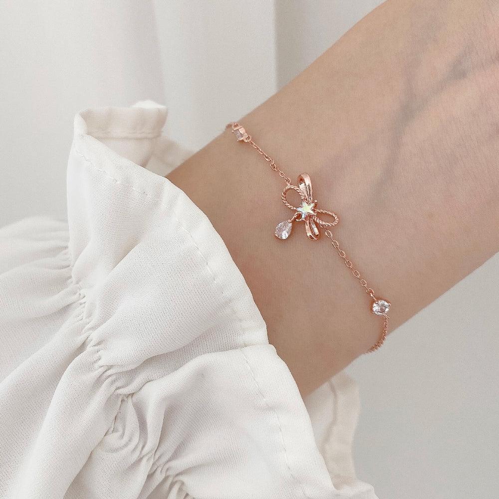 ラフリボンブレスレット Bracelet bling moon