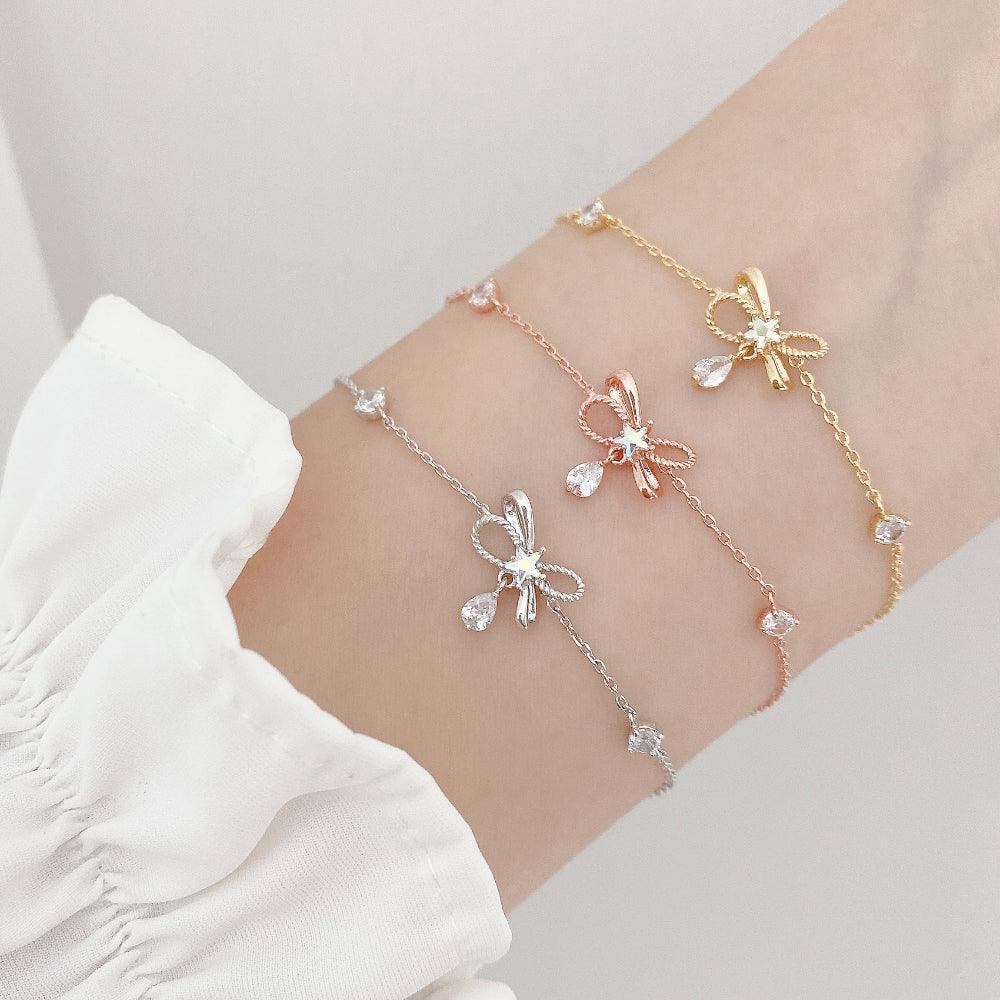 ラフリボンブレスレット Bracelet bling moon