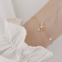ラフリボンブレスレット Bracelet bling moon