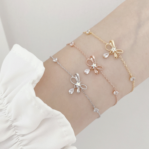 ラフリボンブレスレット Bracelet bling moon