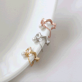 ライン真珠 イヤーカフ Earcuffs bling moon