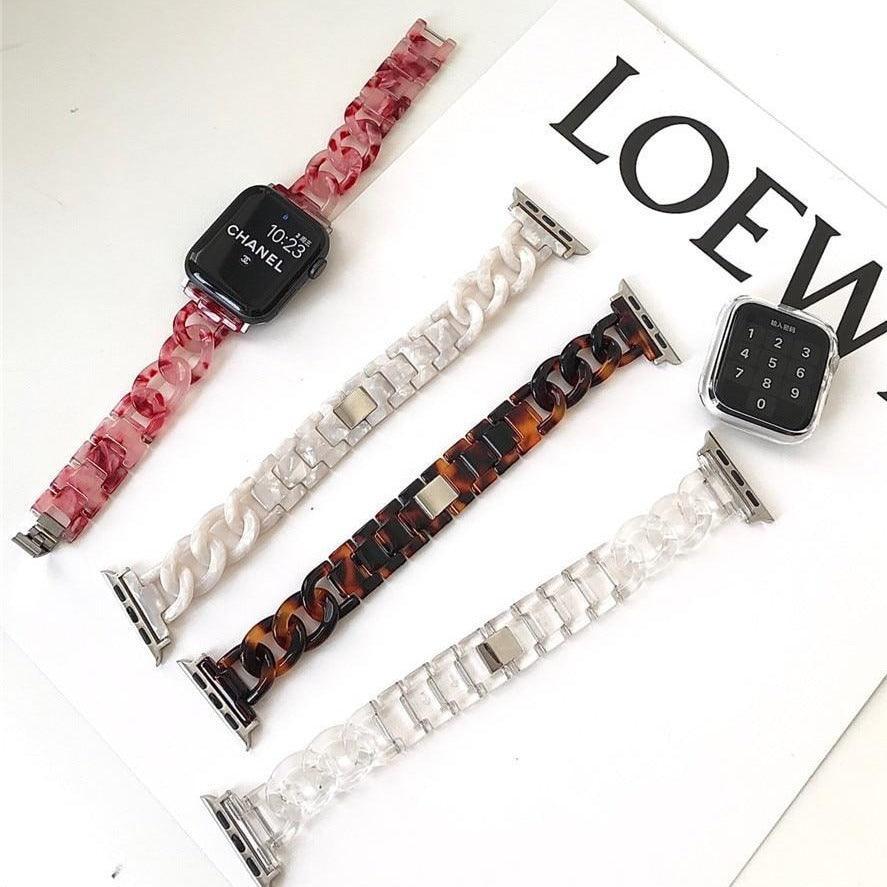 レディース 透明樹脂ストラップ# apple watch バンド givgiv